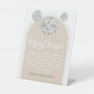 Signe De Table Ring Hunt Jeu Disco Ball Fête des mariées