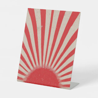 Signe De Table Rising Sun Background – Retro Vintage Rays