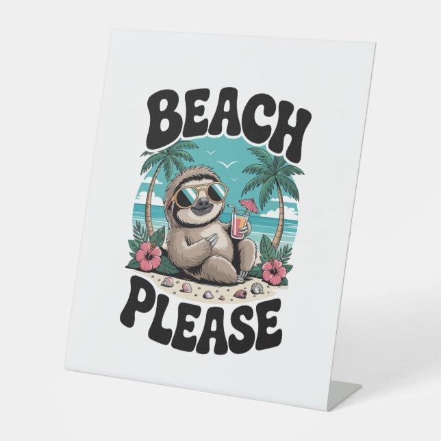 Signe De Table Roatan Honduras Sloth Summer (Recto)