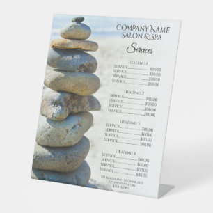 Signe De Table Rock Stack Cairn Spa Salon Services Menu