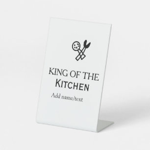 Signe De Table Roi du chef de cuisine ajouter nom couronne ha