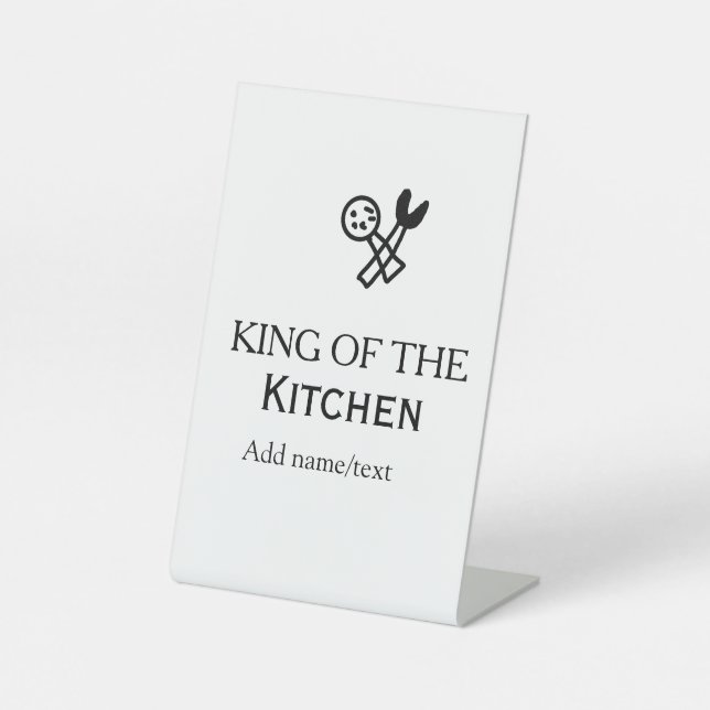 Signe De Table Roi du chef de cuisine ajouter nom couronne ha (Recto)