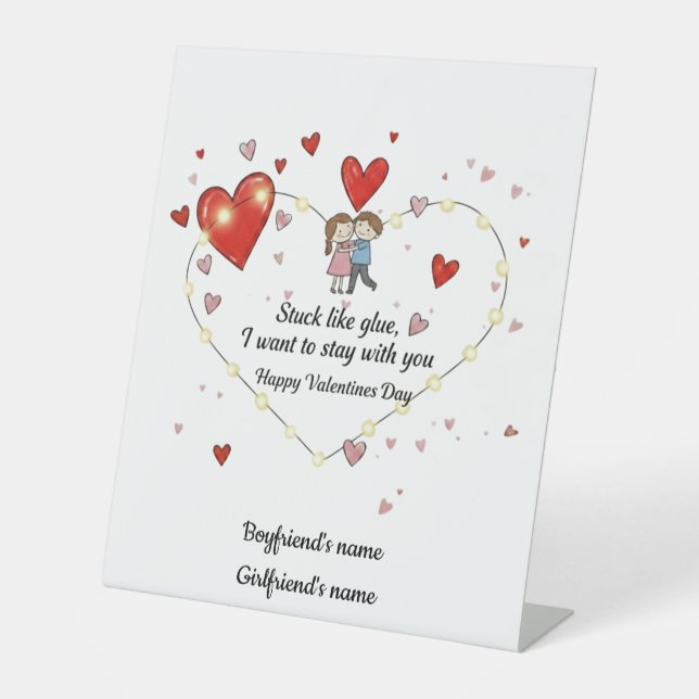 Signe De Table Romantic want to stay with you  (Recto)