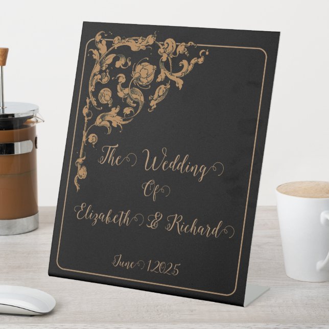Signe De Table Romantique, Vintage, Mariage antique (In SItu)