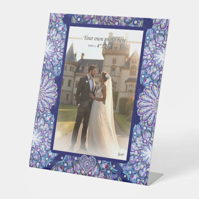 Signe De Table Rosace bleue (Recto)