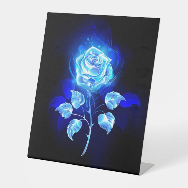 Signe De Table Rose bleu brûlant (Recto)