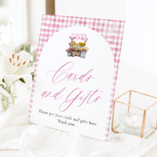 Signe De Table Rose En vichy frais hors du marché Cartes et cadea