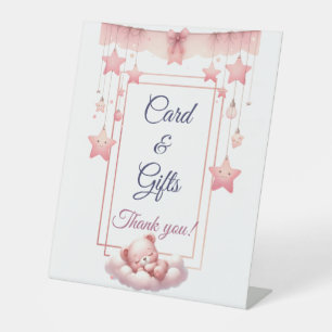 Signe De Table Rose Girl Rainbow Star Anniversaire