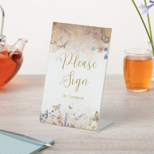 Signe De Table Rose Gold Butterfly Garden Mariage