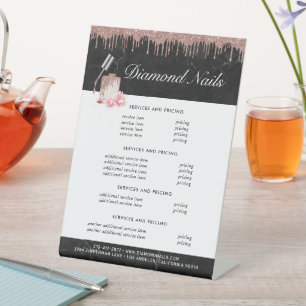 Signe De Table Rose Gold Institut de Beauté Liste de Prix du Me