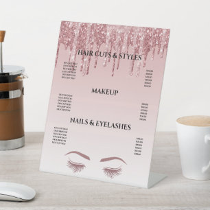 Signe De Table Rose Gold Parties scintillant Blush Hair Maquillag