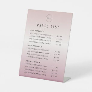 Signe De Table Rose Gold Rose Ajouter Logo Liste de prix Salon de