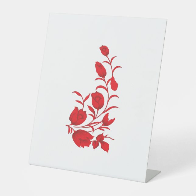 Signe De Table Rose Madder, design floral Thunderbird (Recto)