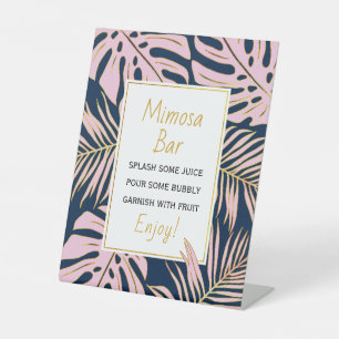 Signe De Table Rose, marine tropicale feuille mariage douche nupt