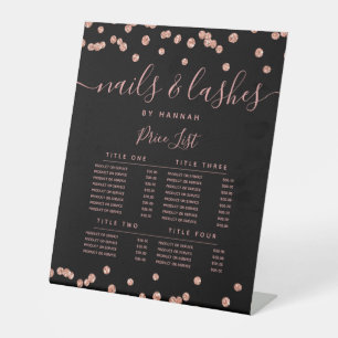 Signe De Table Rose Parties scintillant or Confetti Salon Prix Me
