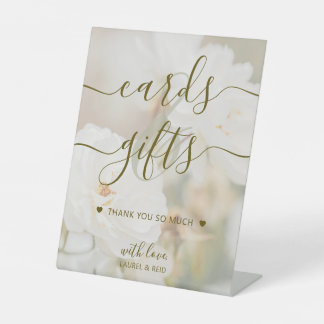 Signe De Table Roses blanches fanées Cartes élégantes et cadeaux 