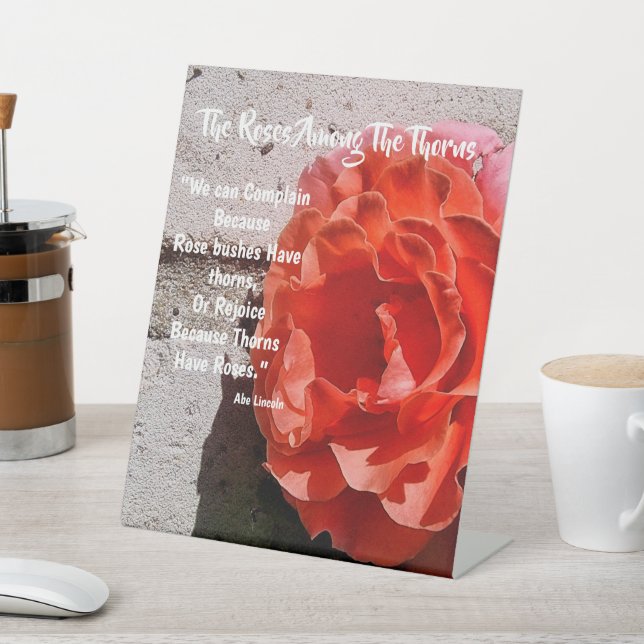 Signe De Table Roses parmi les épines (In SItu)