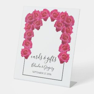 Signe De Table Roses Roses Roses Rustiques Cartes de Mariage & Ca