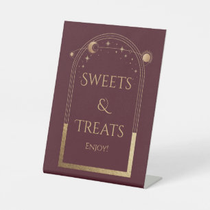 Signe De Table Rouge céleste Or Anniversaire Douceurs & Traitemen