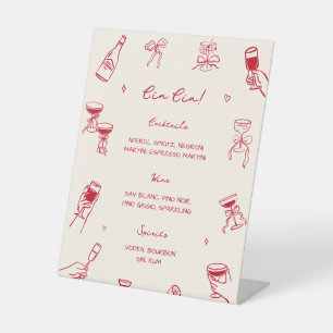 Signe De Table Rouge c'est Amore Fête des mariées Cin Bar