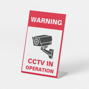 Signe De Table Rouge et blanc Gras Avertissement Métal de sécurit