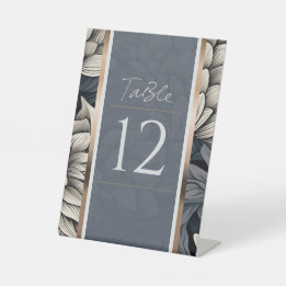 Signe De Table Royal Blue & Champagne Blanc