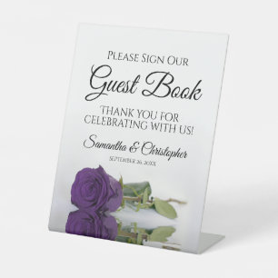 Signe De Table Royal Purple Rose S'Il Vous Plaît Signer Notre Liv