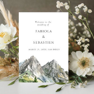 Signe De Table Russe Woodland Mountain Forest Mariage Bienvenue