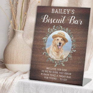 Signe De Table Rustic Biscuit Bar Animaux Photo Chien Mariage Fav