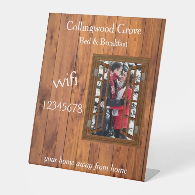 Signe De Table Rustic Chambres d'hôtes 🌿 Wifi Info (Recto)