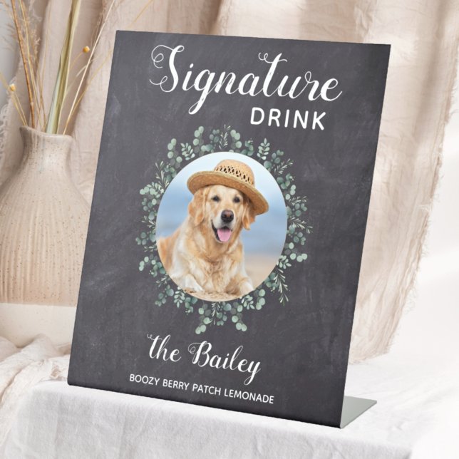 Signe De Table Rustic Pet Signature Boissons Barre Mariage de chi (Créateur téléchargé)