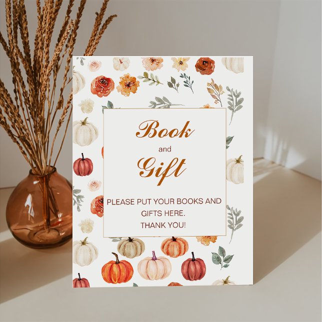 Signe De Table Rustique Boho Automne Citrouille aquarelle (Créateur téléchargé)