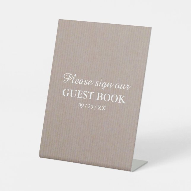 Signe De Table Rustique Country Kraft Mariage (Recto)