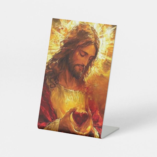 Signe De Table Sacré-Cœur de Jésus  (Recto)