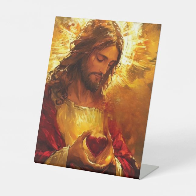 Signe De Table Sacré-Cœur de Jésus  (Recto)