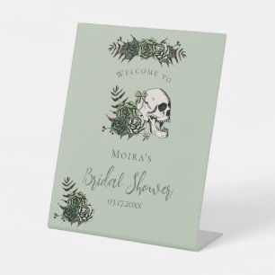Signe De Table Sage Floral Gothique Crâne Mariage Table Top