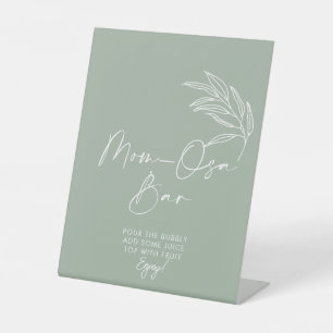 Signe De Table Sage Green Baby shower moderne Maman-osa Bar