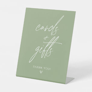 Signe De Table Sage Green Minimaliste Cartes & Cadeaux Signal