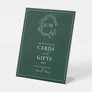 Signe De Table Sage Green Poirier Monogramme Carte & Cadeaux Pede