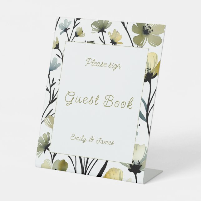 Signe De Table Sage Green & Soft Yellow Botanical Wedding (Recto)
