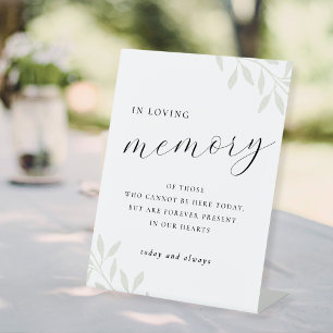 Signe De Table Sage Greenery En Souvenir de Toi Table de Mariage
