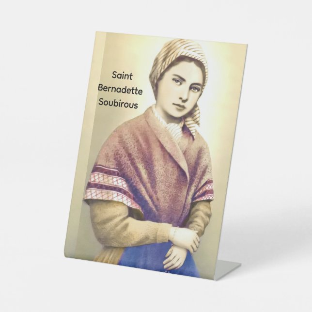 Signe De Table Saint Bernadette Soubirous (Recto)