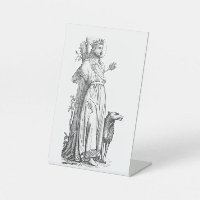 Signe De Table Saint Edmund le Martyr roi des Angles de l'Est (Recto)