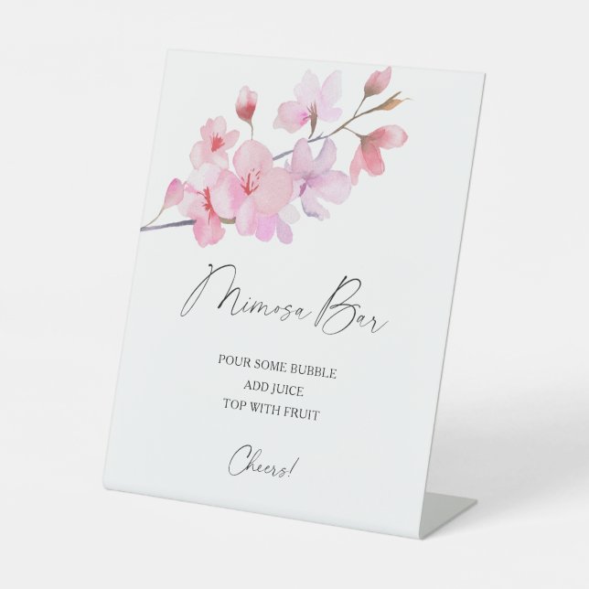 Signe De Table Sakura élégant - bar mimosa (Recto)