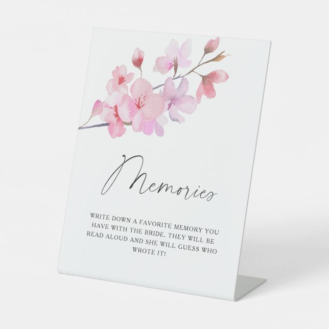 Signe De Table Sakura - souvenirs avec la mariée (Recto)