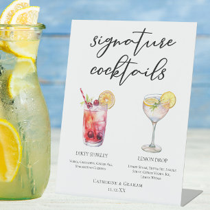 Signe De Table Sale Shirley Lemon Drop Signature Cocktails Menu