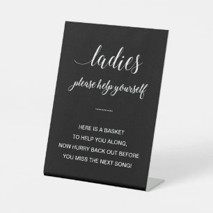 Signe De Table Salle de bain blanche Black Dames Mariage