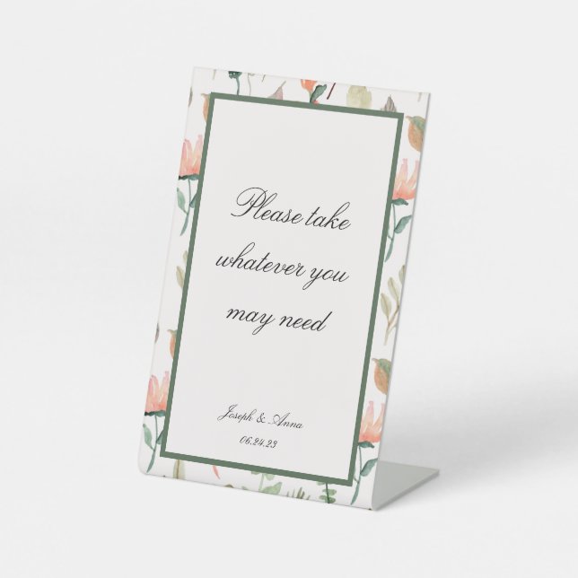 Signe De Table Salle de bain personnalisable Connexion Jardin Ver (Recto)