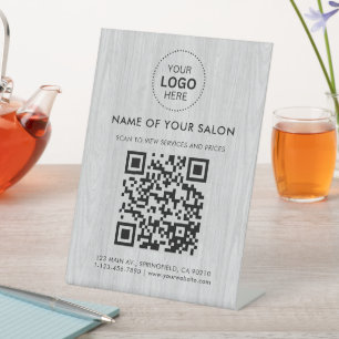 Signe De Table Salon Business QR Code et logo