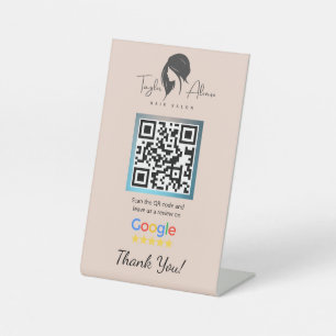 Signe De Table Salon des cheveux blush Google Review Stand Modèle